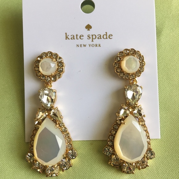 Kate Spade Statement Mother of Pearl Earrings - Picture 3 of 3
